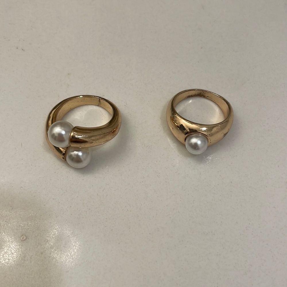 Pearl princess polly ring set